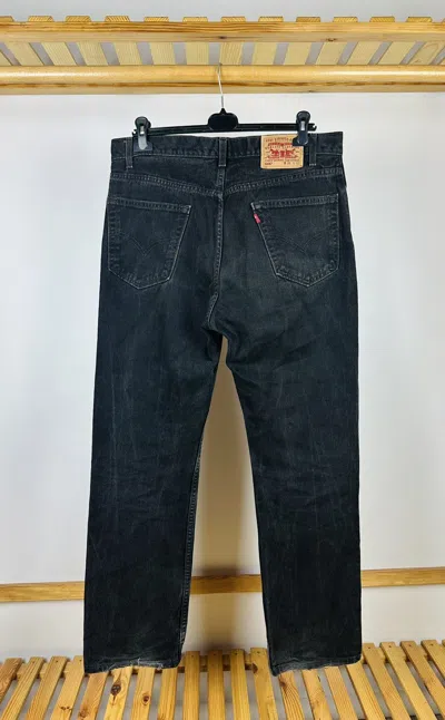 Pre-owned Levis X Vintage Levi's 505 Black Open Hem Denim Jeans