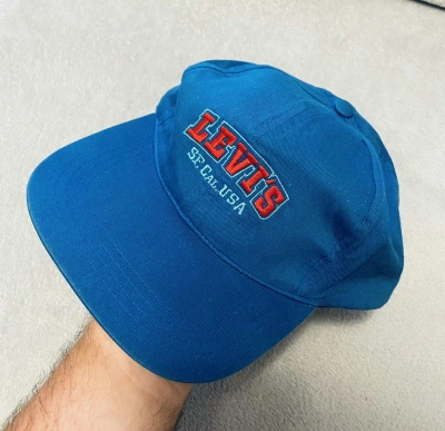 Pre-owned Levis X Vintage Levi's Blue Hat Cap Dad Y2k City Style