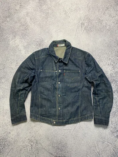 Pre-owned Levis X Vintage Levi's Engineered Denim Jeans Trucker Jacket Twisted In Navy