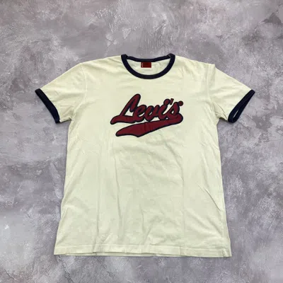 Pre-owned Levis X Vintage Levi's Red Tab Graphic Logo Tee In Beige