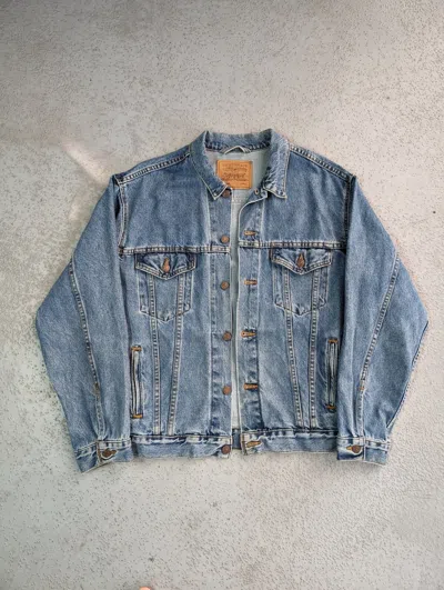 Pre-owned Levis X Vintage Usa Made Levis Denim Jean Trucker 70507-0389 Blue Jacket