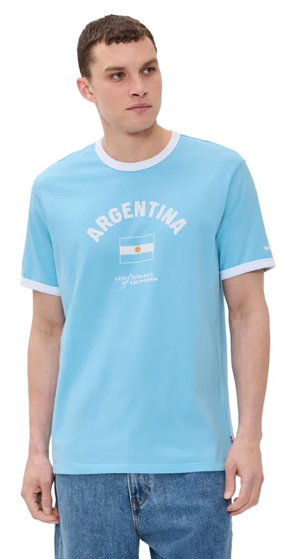 Levi's X World Cup Argentina Ringer Tee Blue White
