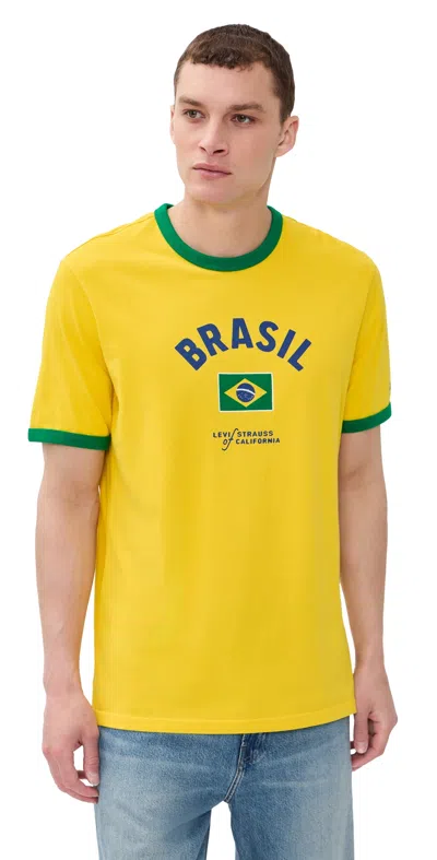 Levi's X World Cup Brazil Ringer Tee Yellow Green Blue