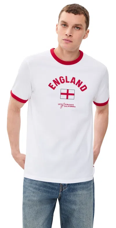 Levi's X World Cup England Ringer Tee White Red Blue In Multi