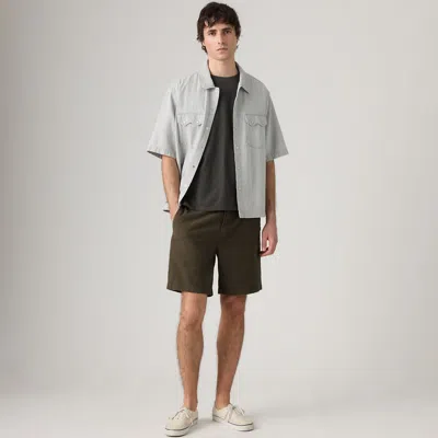 Levi's Xx Chino Authentic Relaxed Seersucker 8" Men's Shorts 28x8 In Coffee