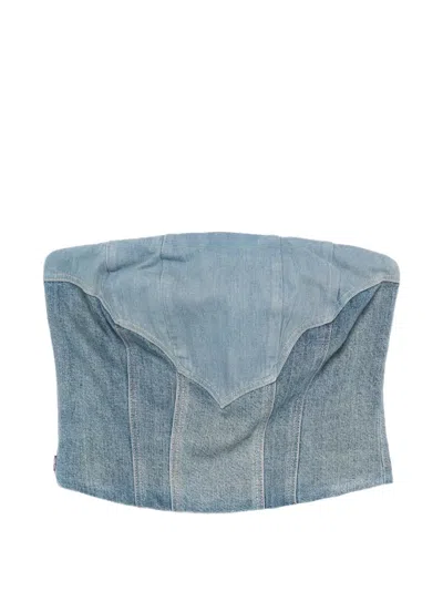 Levi's Zip-fastening Denim Top In Blue