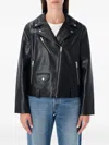 Levi's Plus Size Faux Leather Long Line Belted Moto Jacket In Black