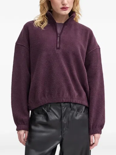 Levi's Zip Fleece Sweatshirt In Purple