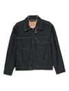 Levi's Zip-front Patch-pockets Denim Jacket In Blue