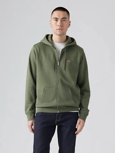 Levi's Zip Up Hoodie Sweatshirt In Thyme