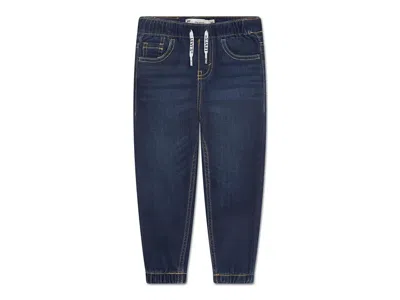 Levi's(r) Denim Jogger Pants (toddler/little Kid) Jeans Hydra: 7 Little Kid, Cotton/denim/elastane In Blue