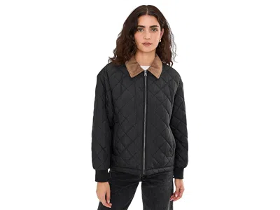 Levi's(r) Diamond Quilted Jacket With Cord Collar In Black