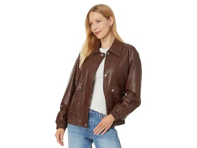 Levi's(r) Faux Leather Bomber In Brown