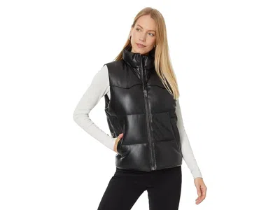 Levi's(r) Faux Leather Puffer Vest In Black