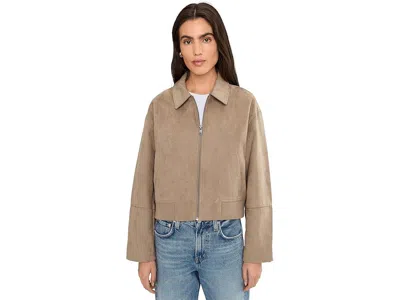 Levi's(r) Faux Suede Bomber With Laydown Collar In Brown