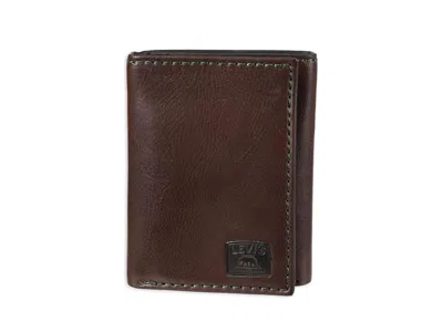 Levi's(r) Levi's Men's Trifold Wallet-sleek And Slim Includes Id Window And Credit Card Holder Walle In Brown Stitch