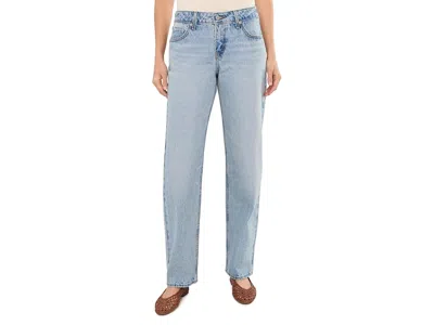 Levi's(r) Premium Low Straight Women's Clothing Blasted Stone Clean: 25 31, Cotton/denim In Blue