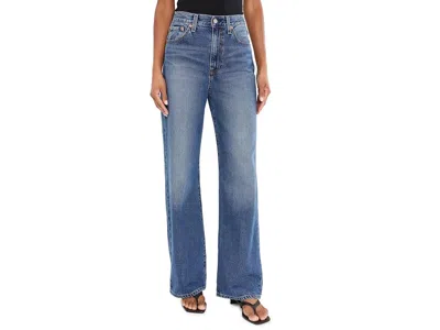 Levi's(r) Premium Ribcage Wide Leg Jeans Women's Jeans Maybe Anywhere: 31 32, Cotton/denim In Animal Print