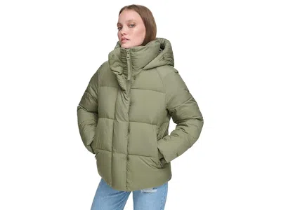 Levi's(r) Quilted Hooded Bubble Puffer In Green