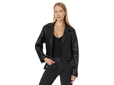 Levi's(r) Relaxed Crop Faux Leather Moto Jacket In Black