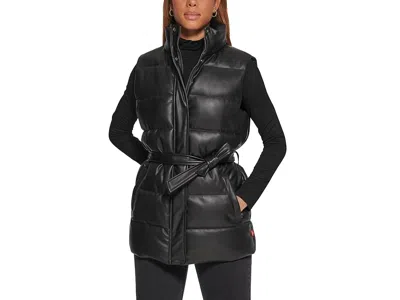 Levi's(r) Vegan Leather Puffer Vest In Black