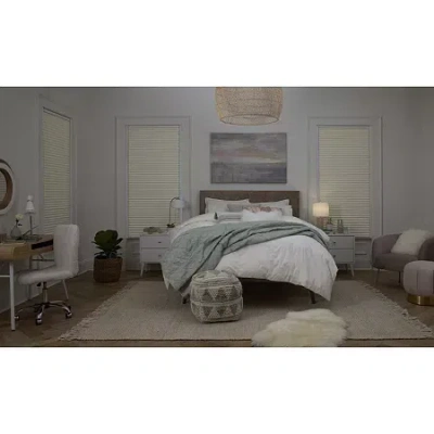 Levolor Cambrica Custom Cordless Blackout Cellular Shade In White