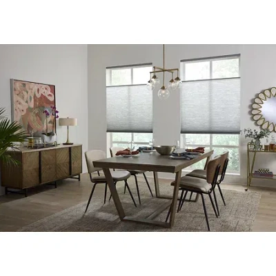 Levolor Classic Custom Cordless Top Down Bottom Up Light-filtering Cellular Shade In Gray