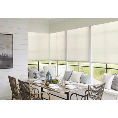 Levolor Designer Colors Double Cell Custom Cordless Light-filtering Cellular Shade In Silver