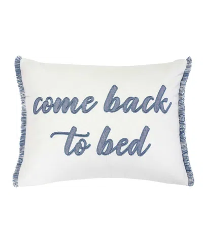 Levtex Abelia Fringe Decorative Pillow, 14" X 18" In White