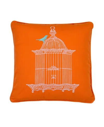 Levtex Home Abigail Birdcage Pillow In Orange