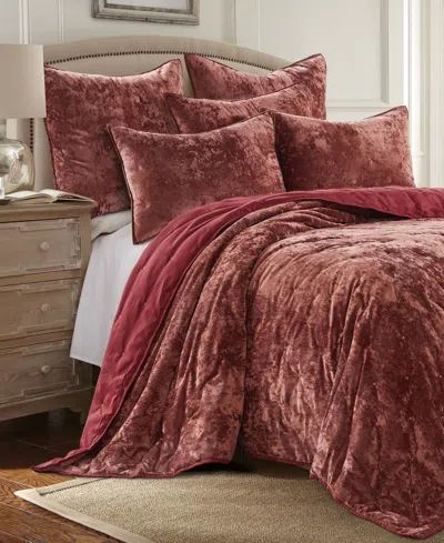 Levtex Abruzzi Velvet Reversible Quilt, Full/queen In Spice
