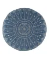 Levtex Adare Embroidered Decorative Pillow, 16" Round In Blue Haze