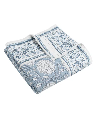 Levtex Adare Reversible Quilted Throw, 50" X 60" In Blue Haze