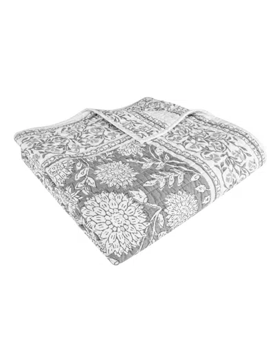 Levtex Adare Reversible Quilted Throw, 50" X 60" In Gray