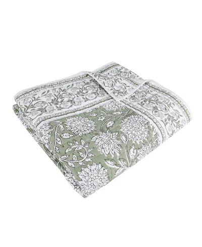 Levtex Adare Reversible Quilted Throw, 50" X 60" In Green