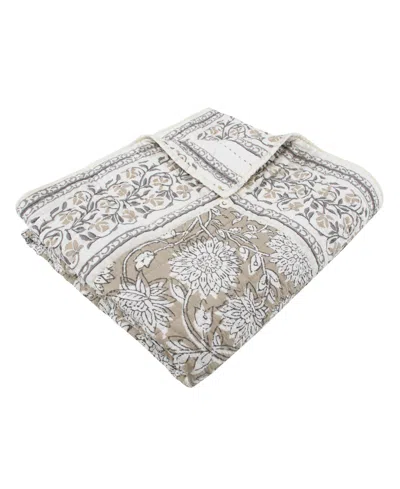 Levtex Adare Reversible Quilted Throw, 50" X 60" In Taupe
