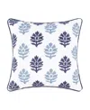 Levtex Aditya Medallion Embroidered Decorative Pillow, 18" X 18" In Navy