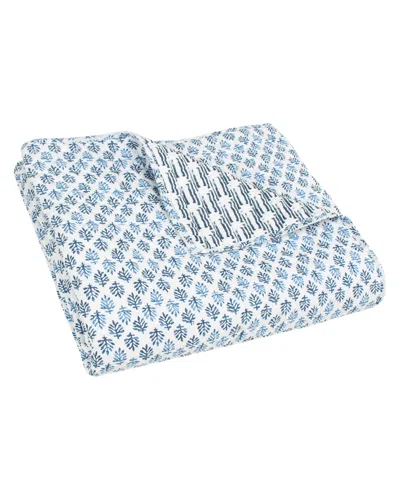Levtex Aditya Reversible Quilted Throw, 50" X 60" In Navy
