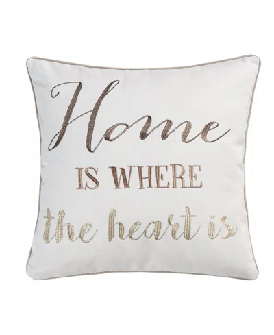 Levtex Angelica Spring Heart Tassel Decorative Pillow, 18" X 18" In Brown