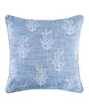 Levtex Batik Ocean Embroidered Decorative Pillow, 18" X 18" In Multi