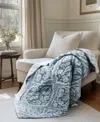 Levtex Becker Reversible Quilted Throw, 50" X 60" In Blue