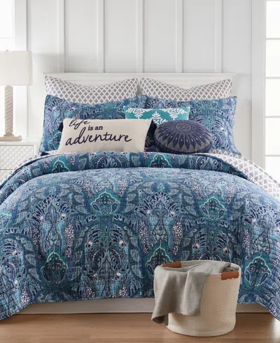 Levtex Bellamy Reversible 3-pc. Quilt Set, Full/queen In Teal