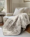 Levtex Bennett Reversible Paisley Quilted Throw, 50" X 60" In Taupe