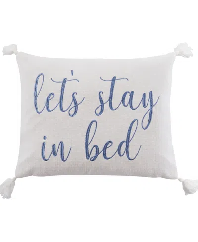 Levtex Bennett Stay In Bed Decorative Pillow, 14" X 18" In Blue