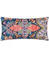 Levtex Bertelli Medallion Decorative Pillow, 12" X 24" In Navy
