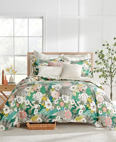 Levtex Bettina Reversible Duvet Cover, Twin/twin Xl In Green