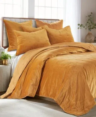 Levtex Home Birch Hill Calabria Velvet Quilt Collection In Gold