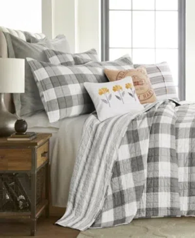 Levtex Camden Buffalo Check 3-pc. Bedspread Set, Queen In Gray