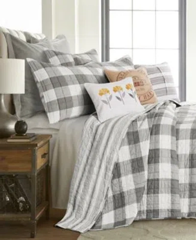 Levtex Camden Buffalo Check Bedspread Sets In Gray