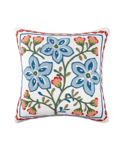 Levtex Carmina Crewel Stitch Decorative Pillow, 18" X 18"